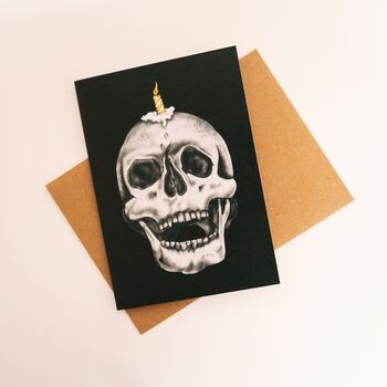 Candle Head Gothic Birthday Card, 4 of 5