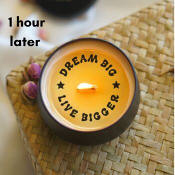 Dream Big Live Bigger Secret Message Candle, 4 of 4
