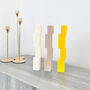 Colourful Block Pillar Candle Geometric Dinner Candles, thumbnail 2 of 6