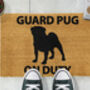 Pug Dog Print Doormat, thumbnail 2 of 2