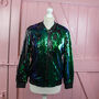 1989 Green Sparkly Sequin Jacket, thumbnail 5 of 6