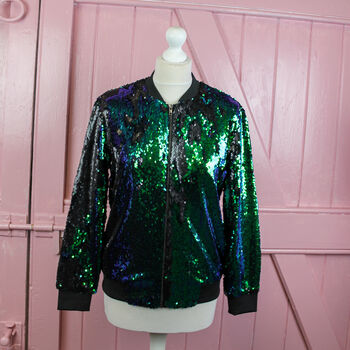 1989 Green Sparkly Sequin Jacket, 5 of 6