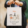 Personalised Halloween Trick Or Treat Tote Bag With Monsters, thumbnail 1 of 4