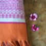Knitted Fair Isle Tassel Ladies Scarf, thumbnail 10 of 12
