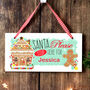 Personalised Gingerbread House Santa Stop Here Sign, thumbnail 1 of 3