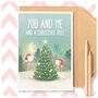 You Me Cute Christmas Love Card Husband Wife Partner, thumbnail 1 of 3