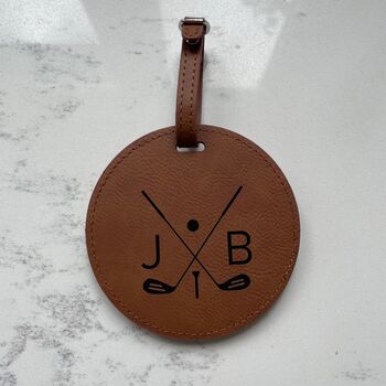 Personalised Faux Leather Golf Tee Holder Tag Case, 3 of 4