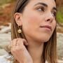 Full Moon Multi Charm Statement Hoop Earrings, thumbnail 2 of 4