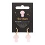 Rose Quartz Crystal Mushroom Earrings, thumbnail 3 of 4
