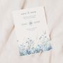 Dusty Blue Wildflower Wedding Save The Dates, thumbnail 1 of 4