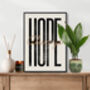 Hope, Always Hope, Letterpress Positive Quote Print, thumbnail 2 of 6
