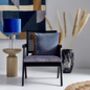 Rattan Backed Black Wooden Chair, thumbnail 1 of 1