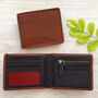 Men's Rfid Secure Leather Wallet With Zipped Pocket, thumbnail 1 of 2