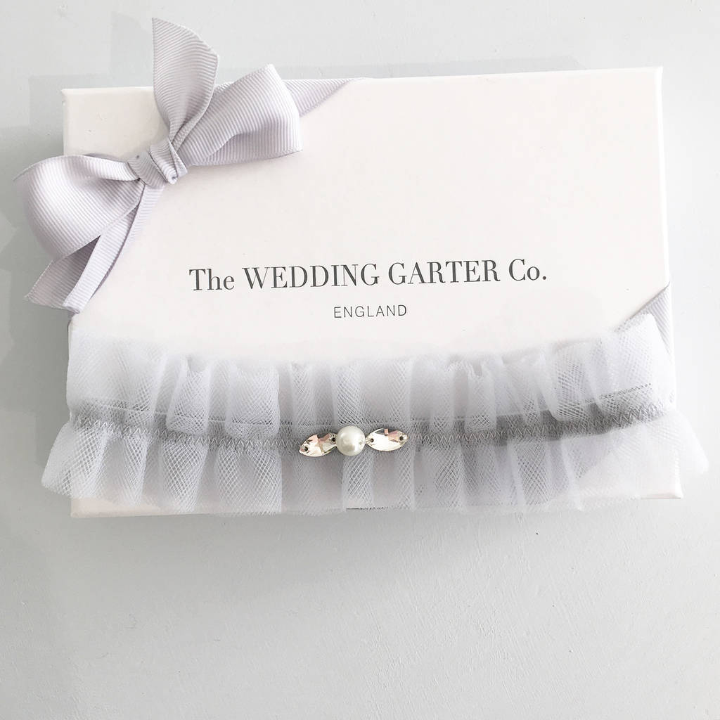 Tulle Wedding Garter In Various Colours, 1 of 12