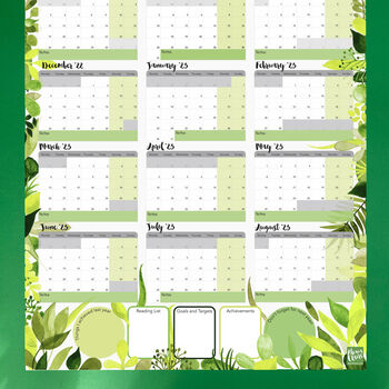 Giant 2022 To 2023 Academic Botanical Wall Planner, 2 of 8
