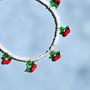 Moonstone Bead And Cherry Charm Necklace, thumbnail 2 of 4