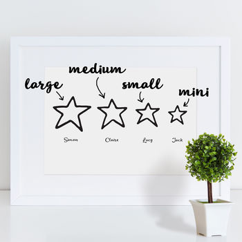 Family Stars Personalised Print, 4 of 7