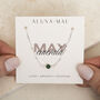 May Birthstone Emerald Sterling Silver Bracelet, thumbnail 2 of 5