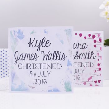 Personalised Christening Card For Boys And Girls, 2 of 9