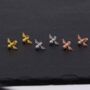 Sterling Silver Cute Little Bumble Bee Stud Earrings, thumbnail 1 of 8