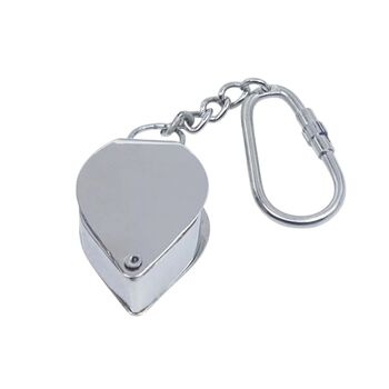 Custom Loupe Keyring In Silver Colour, 5 of 8