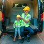 Personalised Daddy And Me Matching Builder Jackets Set, thumbnail 3 of 12