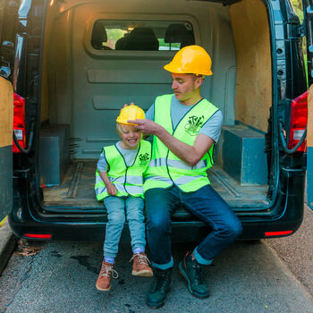 Personalised Daddy And Me Matching Builder Jackets Set, 3 of 12