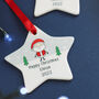 Happy Christmas Ceramic Star Decoration, thumbnail 2 of 5