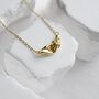 Holding Hands Necklace Gold Friendship Pendant, thumbnail 7 of 7