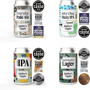 Jiddler's Tipple Craft Beer Gift Set – 4x Award Winning British Beers, Pint Glass, Beer Mat And Tasting Guide – Gift Idea For Dads, Birthdays, Fathers And Real Ale Lovers, 5 of 7