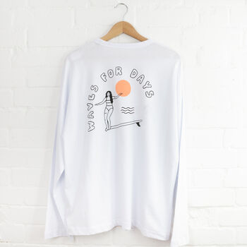 Waves For Days Oversized Long Sleeve T Shirt, 5 of 8