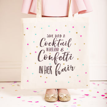 'Cocktails And Confetti' Tote Bag, 2 of 3