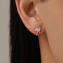 Sterling Silver Ostrich Stud Earrings, thumbnail 3 of 12