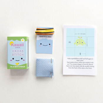 Kawaii Chick Mini Cross Stitch Kit, 7 of 9