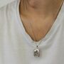 Large Dog Tag St Christopher Silver Necklace, thumbnail 3 of 12