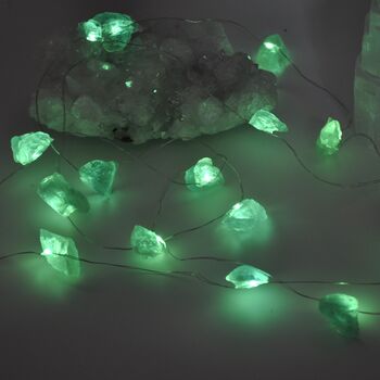 Green Jade Crystal Fairy String Lights, 4 of 5