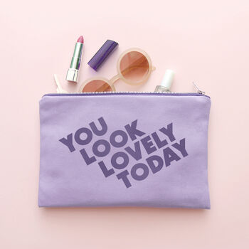 'You Look Lovely Today' Blush Pink Pouch, 4 of 11