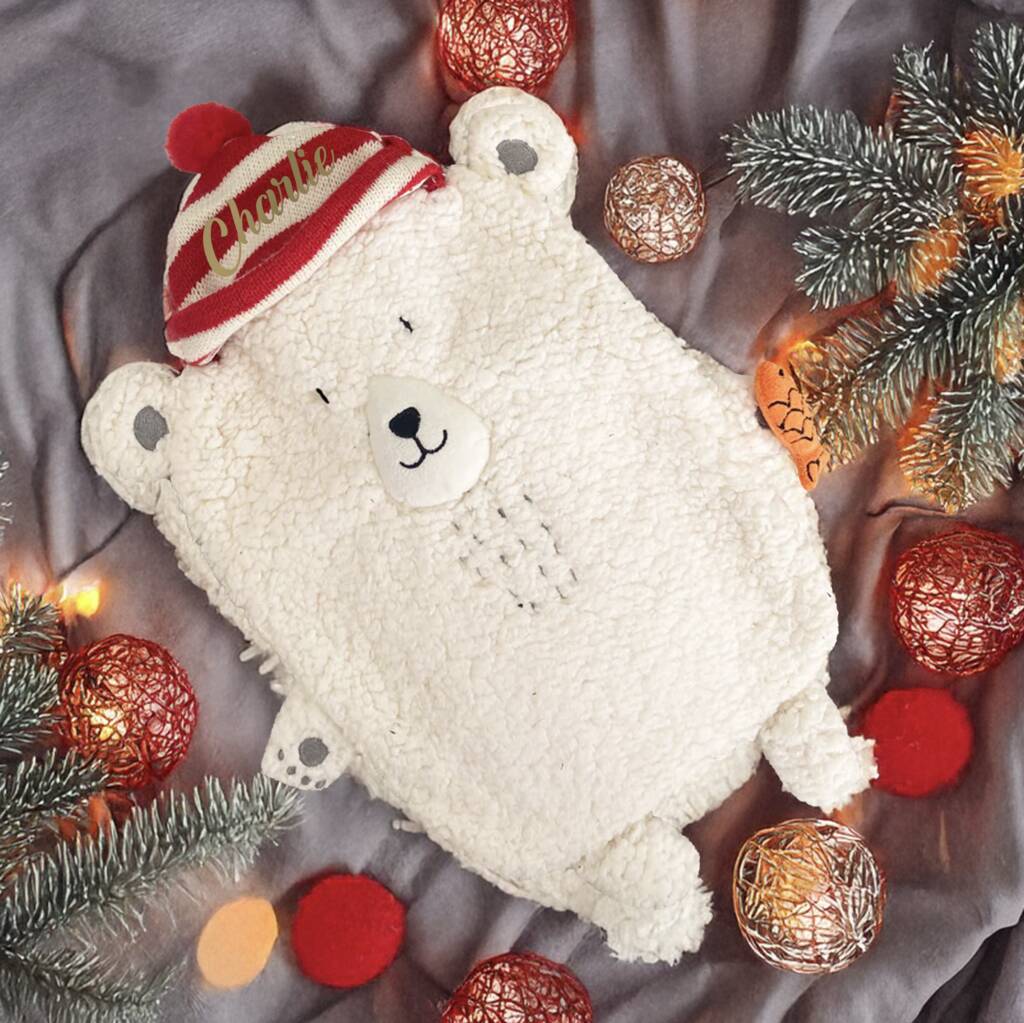 Cosy Polar Bear Hot Water Bottle, 1 of 6