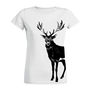 Womens Reindeer Organic Tshirt / Vegan Tshirt, thumbnail 1 of 2