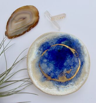 Gold Lustre And Recycled Glass Decorative Bowl, 6 of 10