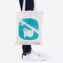 Sloth Recycled Fabric Tote Bag In Aqua, thumbnail 1 of 8