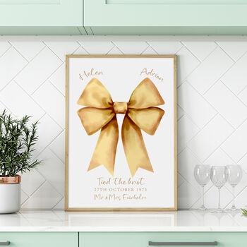 Personalised 50th Golden Wedding Anniversary Gift For A Couple, 2 of 2