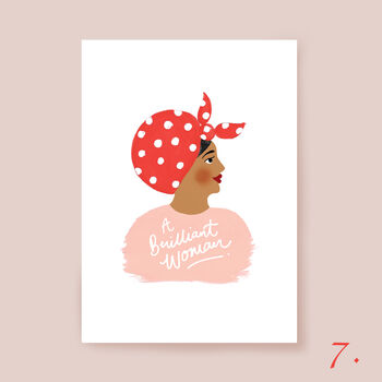 A Brilliant Woman Customisable Art Print, 11 of 12