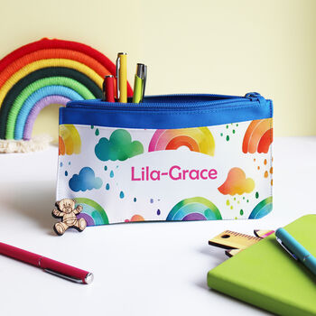 Personalised Watercolour Rainbow Pencil Case, 4 of 10