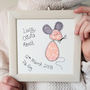 Personalised Baby Mouse Embroidered Framed Artwork, thumbnail 6 of 9
