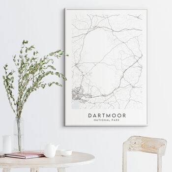 Dartmoor National Park Map Print, 3 of 4