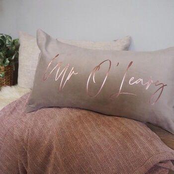 Mr And Mrs Personalised Velvet Scatter Cushion Set, 6 of 8