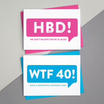 Personalised Speech Bubble Birthday Card, 3 of 5