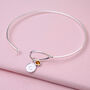 Personalised Sterling Silver Knot Birthstone Bangle, thumbnail 5 of 8
