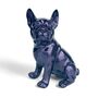 Sitting French Bulldog Figurine, Purple Sparkle Finish, thumbnail 2 of 8